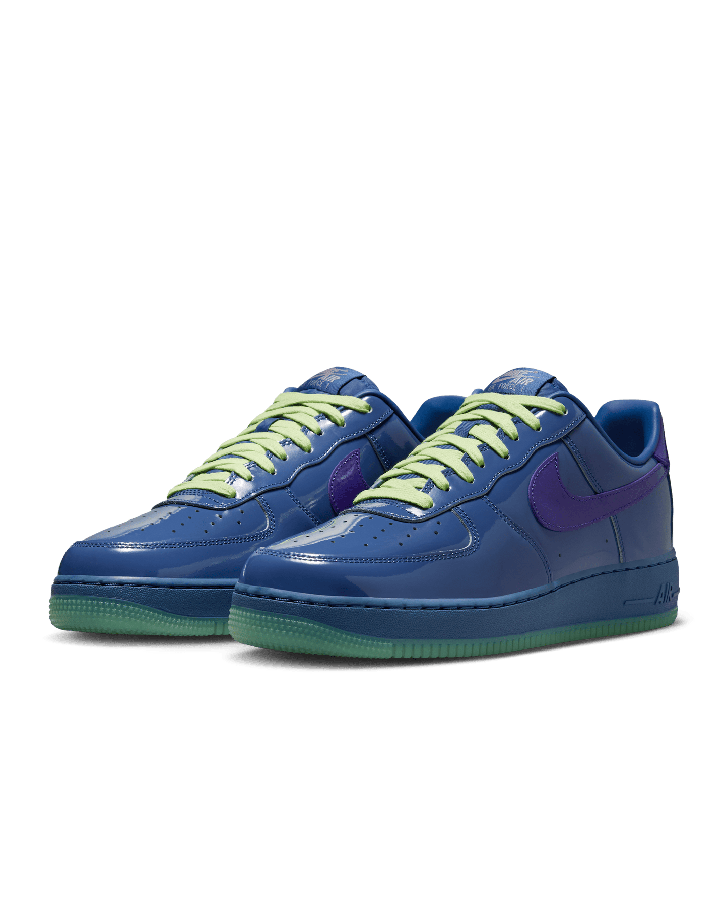 Nike Air Force 1 Low QS "Patent Leather" Mystic Navy and Grape Ice
